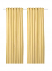 2-Piece Window Curtain Set Yellow 145x300centimeter