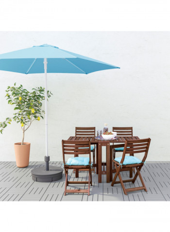 Outdoor Parasol Umbrella Blue/White 270centimeter