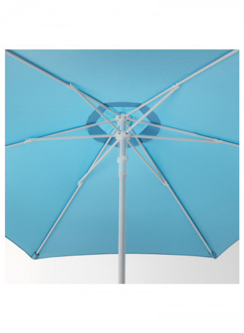 Outdoor Parasol Umbrella Blue/White 270centimeter