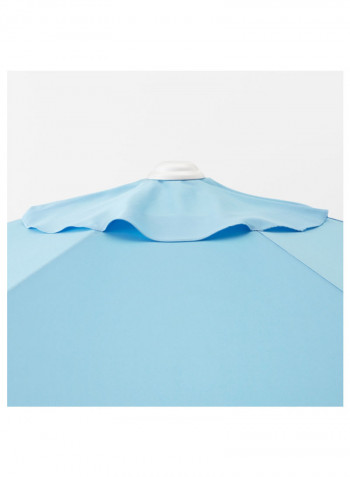 Outdoor Parasol Umbrella Blue/White 270centimeter