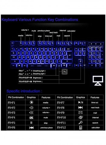 2-Piece Gaming Keyboard And Mouse Set