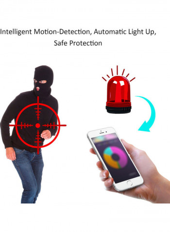 V380 1080P Multifunctional WIFI Wireless Surveillance Outdoor Wall Light Webcam Security Camera with PIR Motion Detection Sensor IP65 Water Resistance white 18.0x13.0x8.5cm