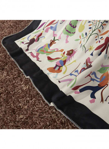 Colorful Printed Sleeping Bed Blanket Cotton Multicolour 150x200centimeter