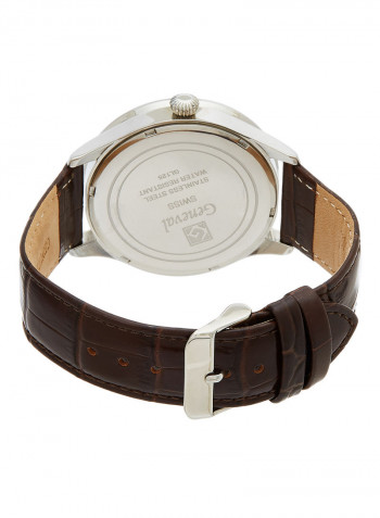 Men's Leather Analog Wrist Watch GL125WWO