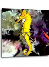 Seahorse Printed Analog Wall Clock Multicolour 15x15x0.1inch