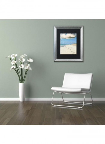 Beach Walk Wall Art Multicolour 11 x 14inch