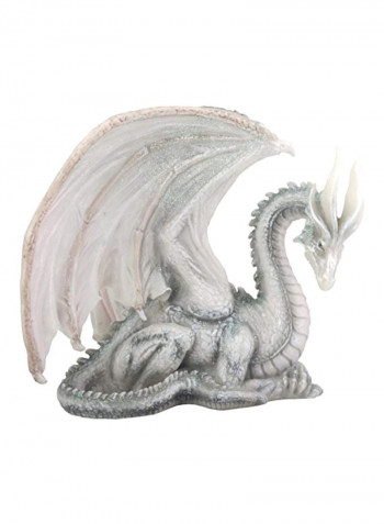 Dragon Serpent Drake Figurine Grey 6.25x6.5inch