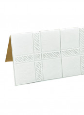 3D Stereoscopic Geometric Pattern Wall Sticker White