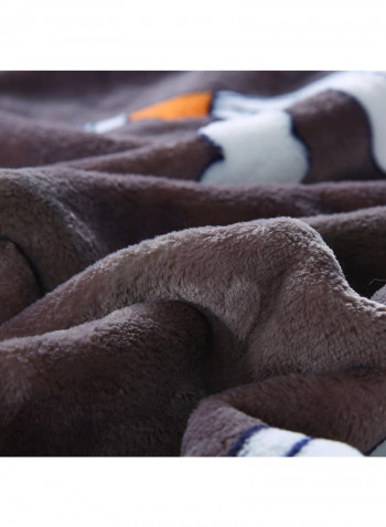 Flannel Thick Blanket Brown