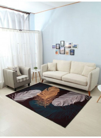 Creative Feather Patterned Soft Non-Slip Floor Mat Multicolour 120x160cm