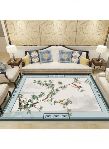 Plant Flower Pattern Rug Multicolour 120 x 160cm
