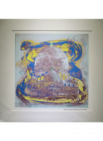 Sheik Zayed Grand Mosque Print Wall Art Multicolour