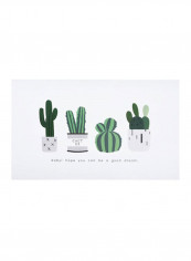 1-Piece Cute Wall Decoration Sticker Green/White
