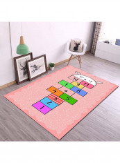 Hopscotch Pattern Floor Rug Multicolour 140x200cm