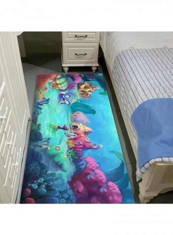 3D Print Sea World Pattern Rug Multicolour 140 x 200cm