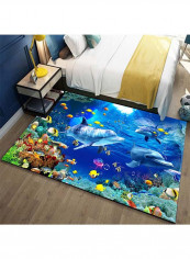 Aquarium Sea World Pattern Fashion Simple Carpet Multicolour 140x200cm