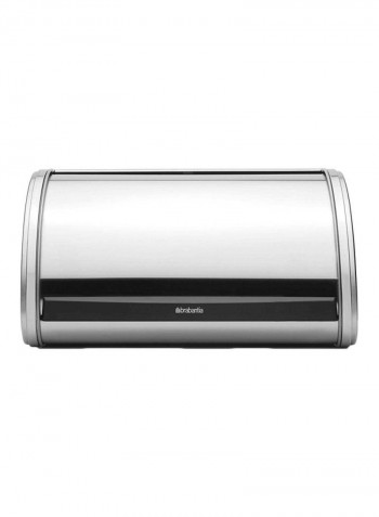 Steel Roll Top Bread Box Silver 12.52x10.55x6.81inch