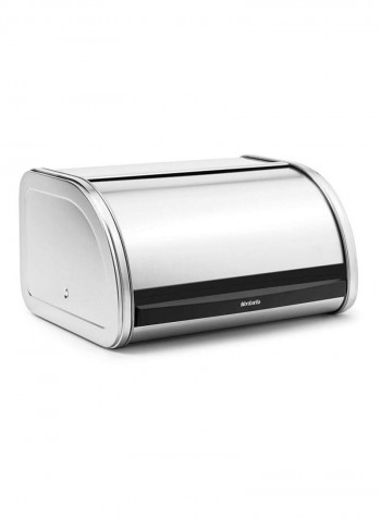 Steel Roll Top Bread Box Silver 12.52x10.55x6.81inch