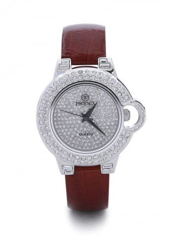 Women's 18K Gold Plated With Crystal Analog Watch P-21626