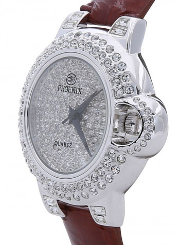 Women's 18K Gold Plated With Crystal Analog Watch P-21626