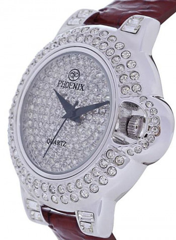Women's 18K Gold Plated With Crystal Analog Watch P-21626