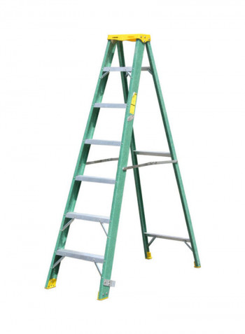 Fiber Glass Single Sided Ladder Green 212x16x60cm