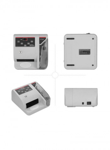 Portable Worldwide Currency Counter White/Grey
