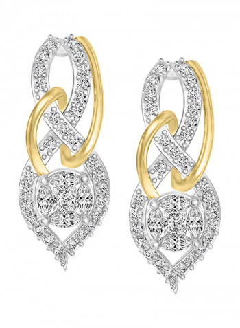 925 Sterling Silver Cubic Zirconia Studded Earrings
