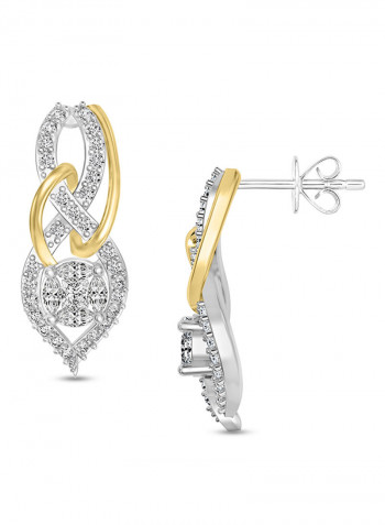 925 Sterling Silver Cubic Zirconia Studded Earrings