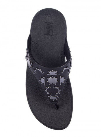 Lottie Stud Slides Black