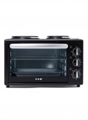 Electric Oven With Two Hotplates 1500W 1500 W ZEC-CKFH30C Black/Silver