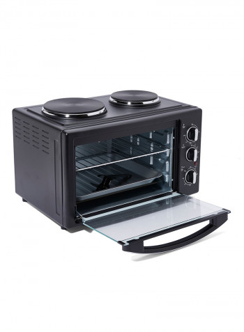 Electric Oven With Two Hotplates 1500W 1500 W ZEC-CKFH30C Black/Silver