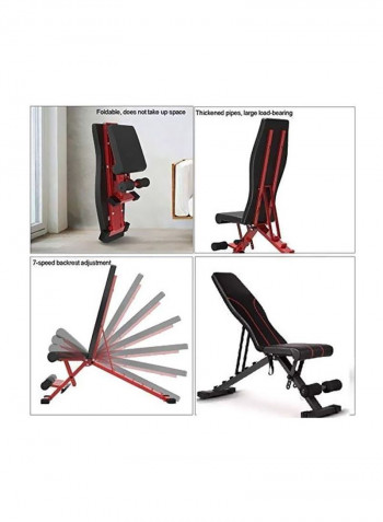 Aluminum Multifunction Foldable Weight Lifting Bench 110x30x30cm