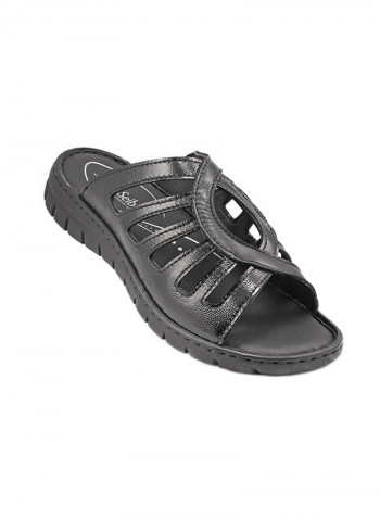 Leather Sandals Black