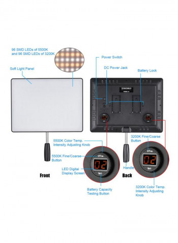 LED Video Photography Light White/Yellow