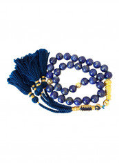 Natural Lapis Lazuli Prayer Beads أزرق