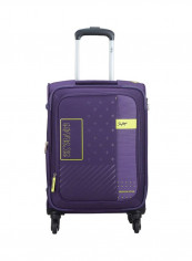 Tetriss 4 Wheels Softside Check-In Luggage Trolley Purple