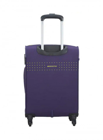 Tetriss 4 Wheels Softside Check-In Luggage Trolley Purple