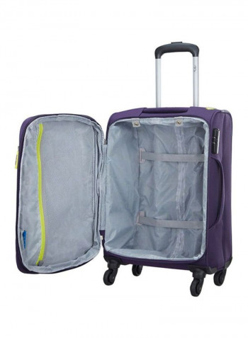 Tetriss 4 Wheels Softside Check-In Luggage Trolley Purple
