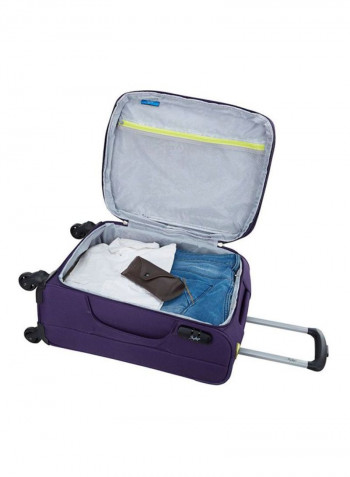 Tetriss 4 Wheels Softside Check-In Luggage Trolley Purple
