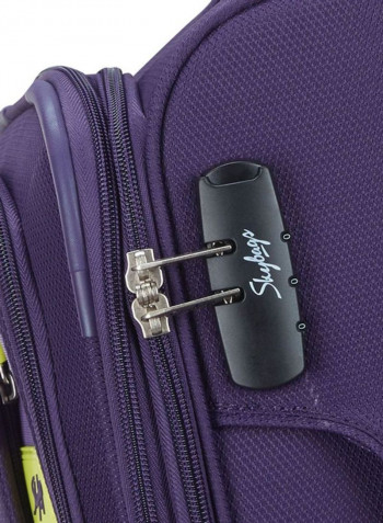 Tetriss 4 Wheels Softside Check-In Luggage Trolley Purple