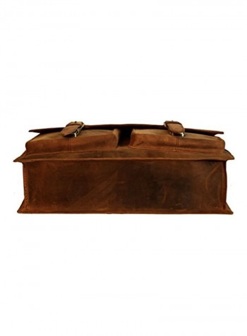 Wax Hunter  Laptop Briefcase Bag Brown