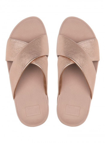 Lulu Cross Slides Rose Gold