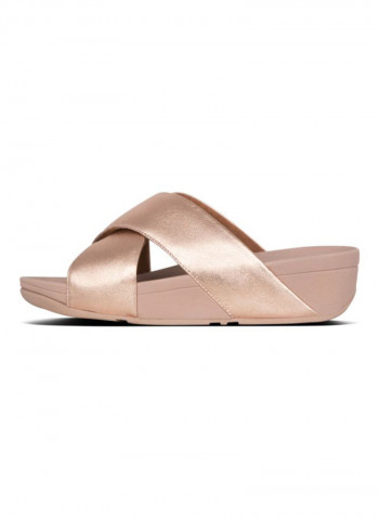 Lulu Cross Slides Rose Gold