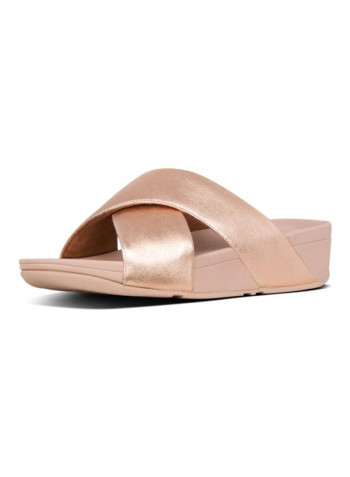 Lulu Cross Slides Rose Gold