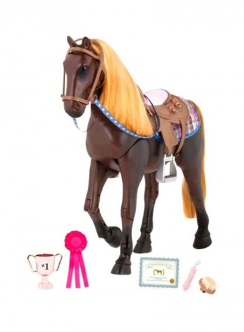 9-Piece Thoroughbred Poseable Horse Set 18inch