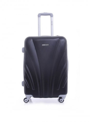 Palma Hardside 3 Piece Luggage Trolley Set Black