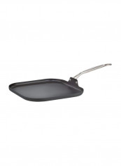 Nonstick Hard-Anodized Square Griddle Black 19x11x0.5inch