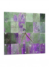 Rusted Tile Pattern Wall Clock Multicolour 15 x 15inch