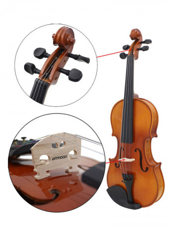 Wooden Maple Violin Set